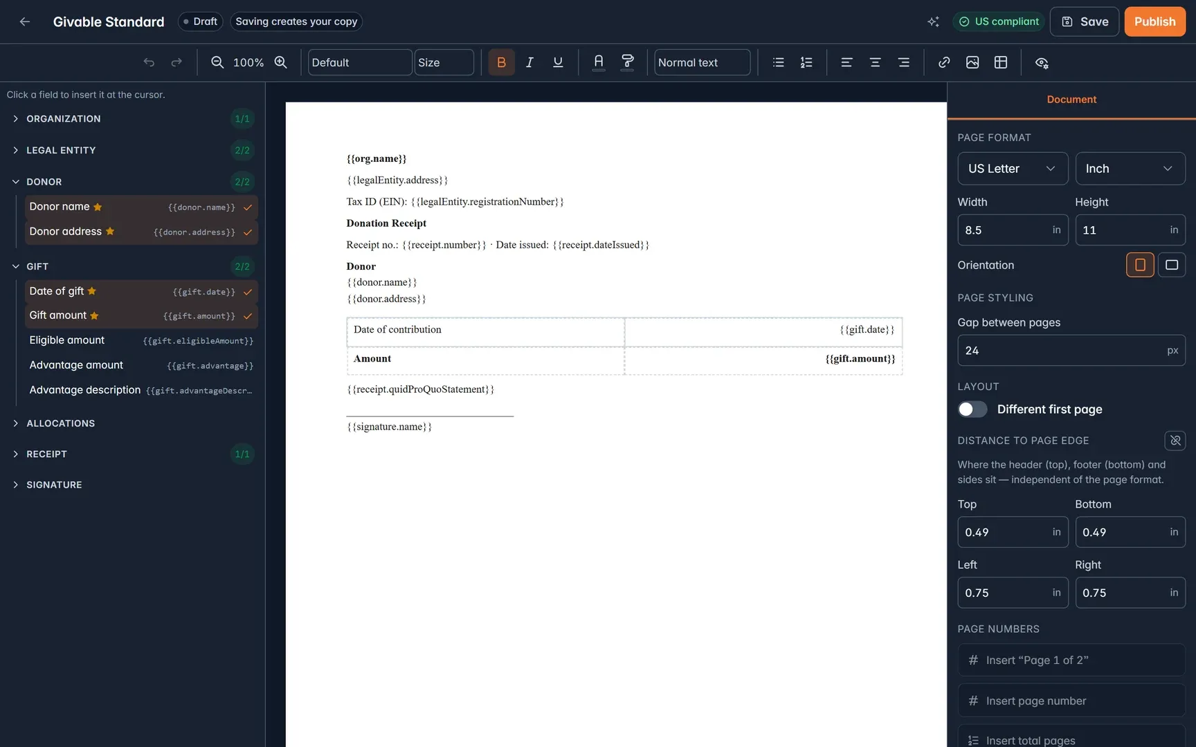Custom Receipts overview