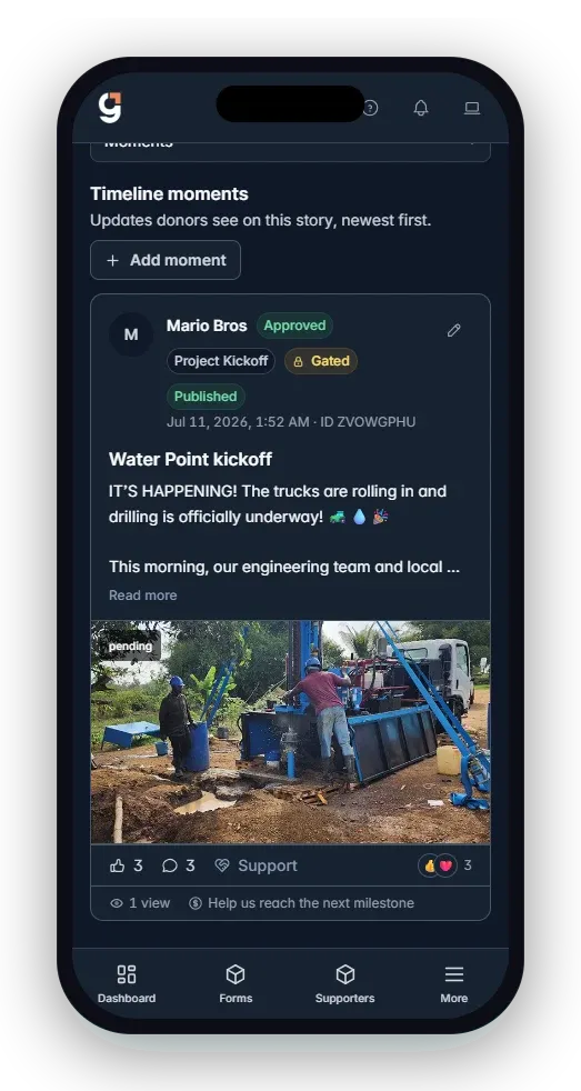 Stories feed