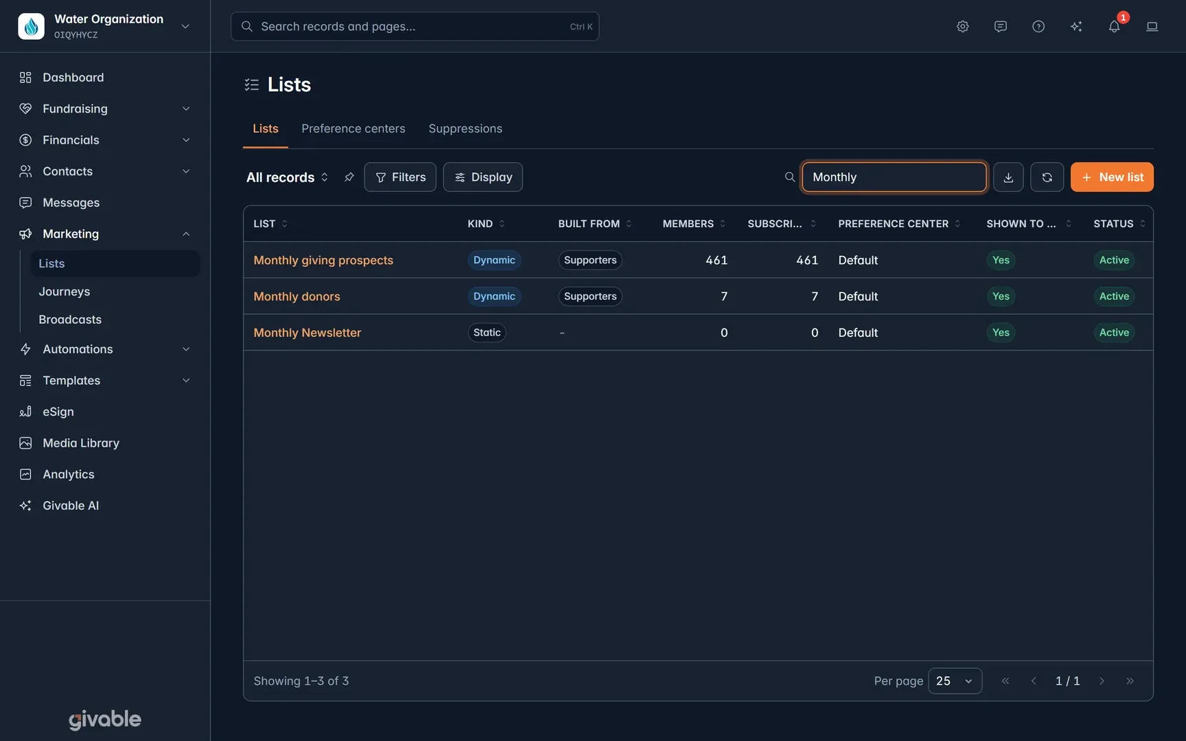 Lists & Segments overview
